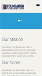 Mobile Screenshot of foundationtobenamedlater.org
